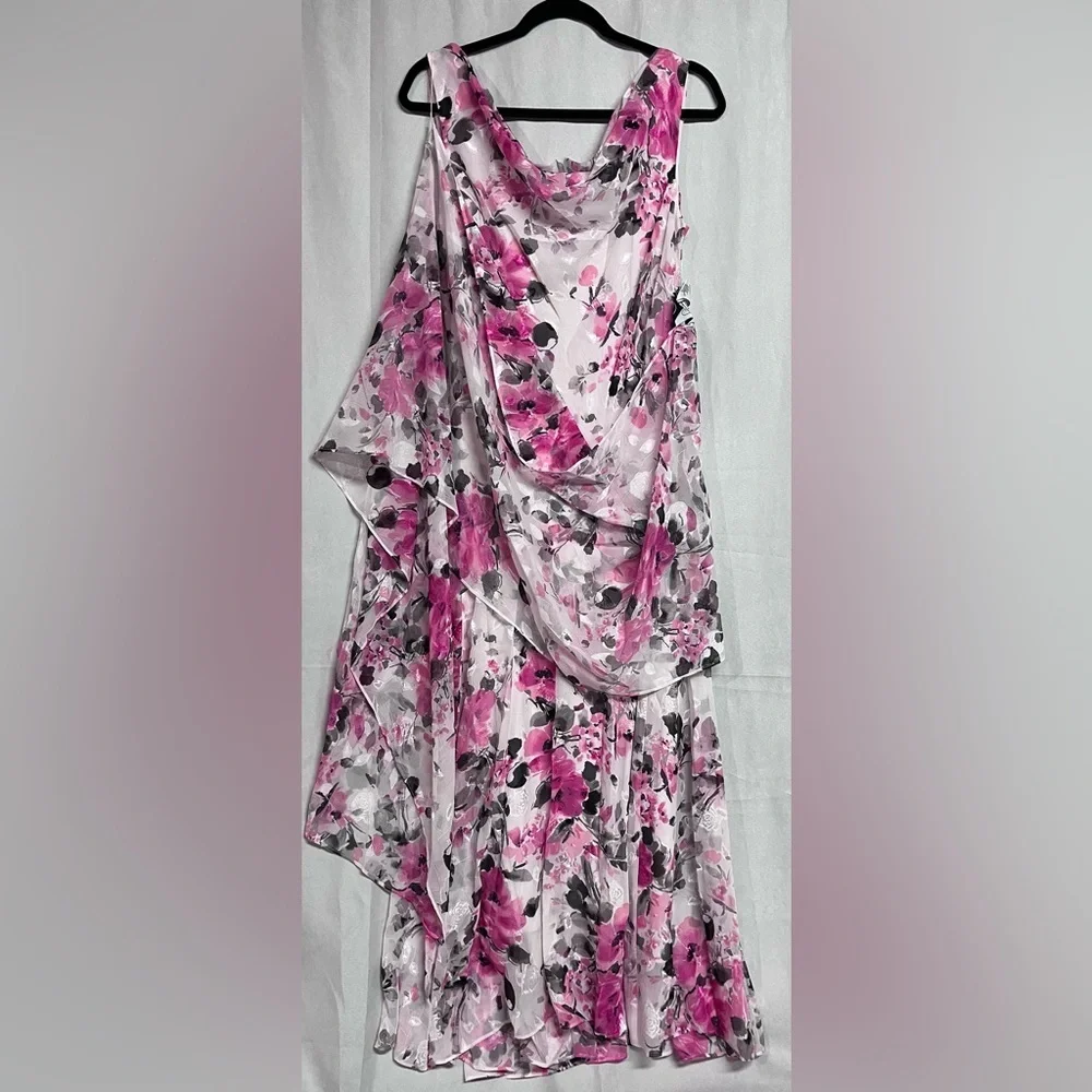 Alex Evenings Floral Maxi Dress Chiffon with Shawl Size 8 . NWOT - Picture 5 of 6